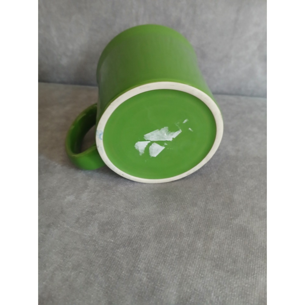 Fiesta Shamrock Green Halloween Witch Coffee Mug Black Silhouette Spooky Decor - Picture 3 of 5